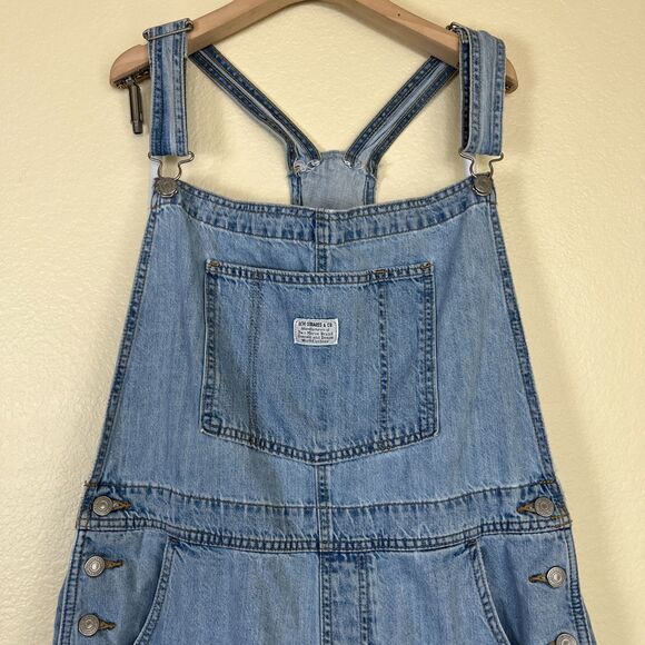 Levi's Vintage Two Horse Brand Denim Women Size XL Shortalls Bib Overalls Shorts - Picture 7 of 8